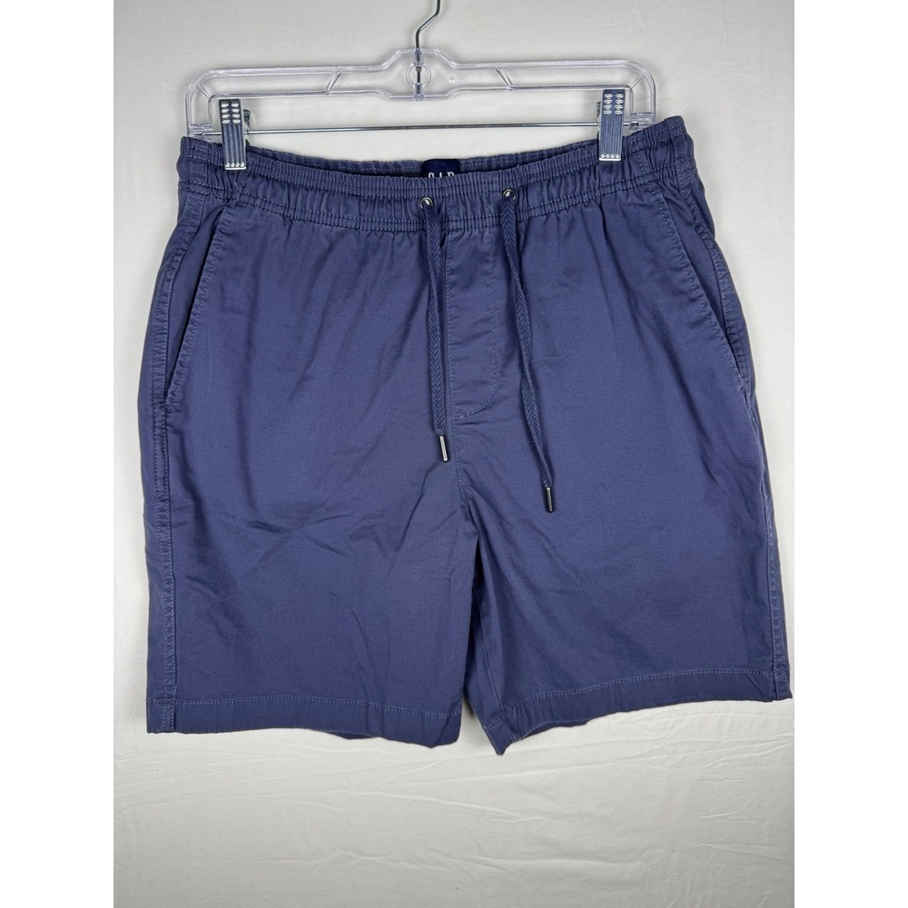 GAP Men's Drawstring Shorts Blue Casual Elastic Waist Chino Style Size M